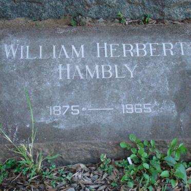 HAMBLY William Herbert 1875-1965