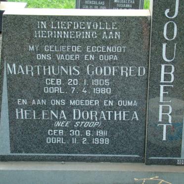 JOUBERT Marthunis Godfred 1905-1980 &amp; Helena Dorathea STOOP 1911-1998