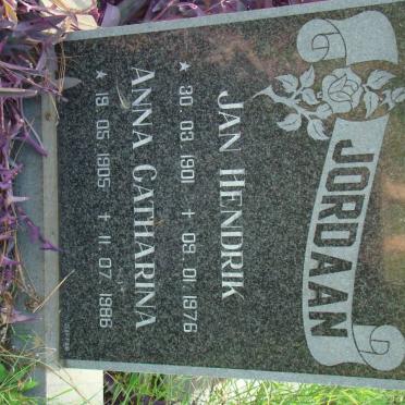 JORDAAN Jan Hendrik 1901-1976 &amp; Anna Catharina 1905-1986