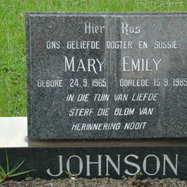JOHNSON Mary Emily 1965-1985