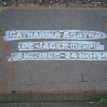 JAGER Catharina Agatha, de nee KEMP 1869-1948