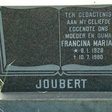 JOUBERT Francina Maria 1928-1980