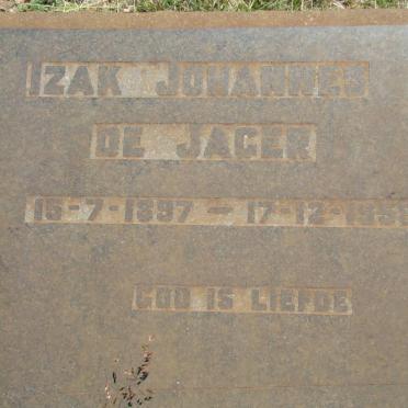 JAGER Izak Johannes, de 1897-1956