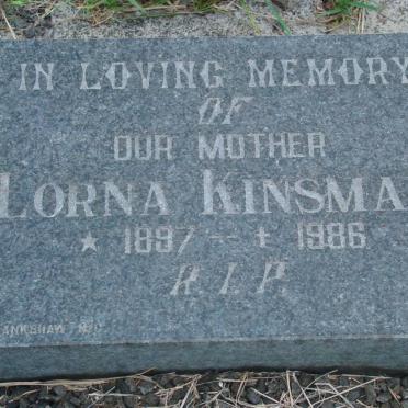 KINSMAN Lorna 1897-1986