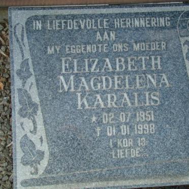 KARALIS Elizabeth Magdalena 1951-1998
