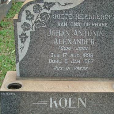 KOEN Johan Antonie Alexander 1896-1967