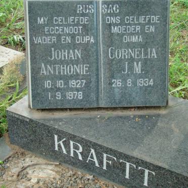 KRAFTT Johan Anthonie 1927-1978 &amp; Cornelia J.M. 1934-