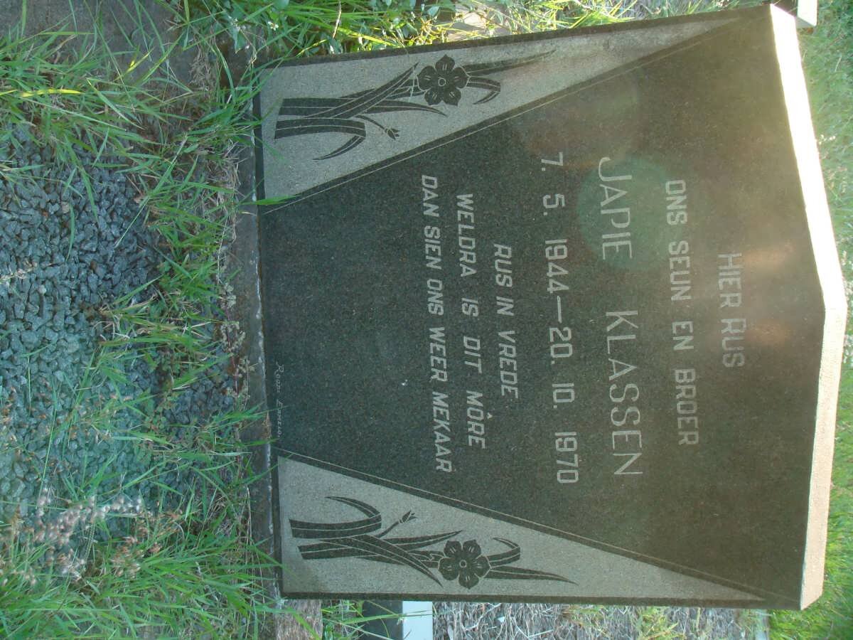 KLASSEN Japie 1944-1970