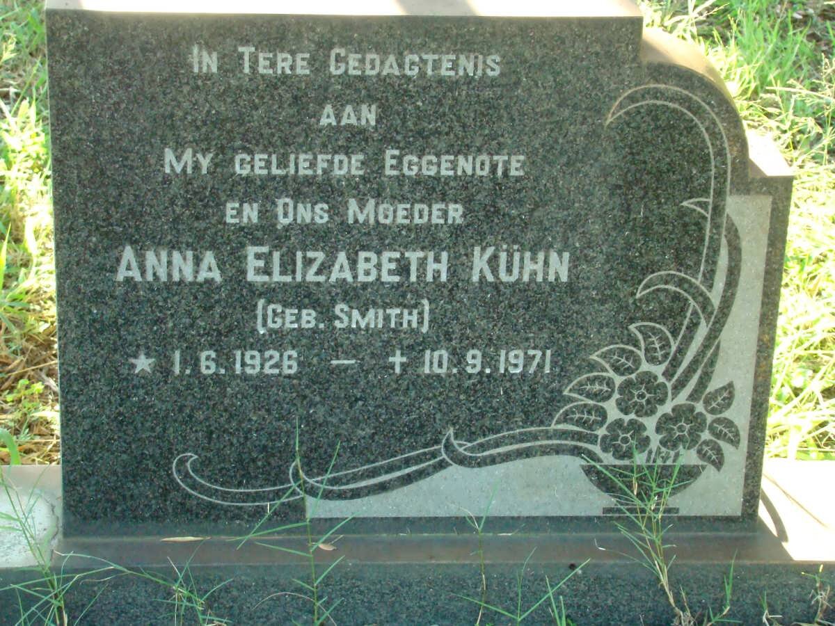 KÜHN Anna Elizabeth nee SMITH 1926-1971