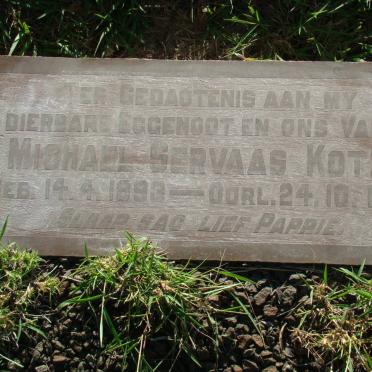 KOTZE Michael Servaas 1898-1948