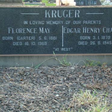 KRUGER Edgar Henry Charles 1879-1945 &amp; Florence May CARTER 1881-1969