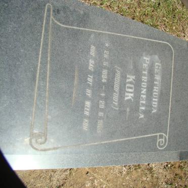 KOK Gertruida Petronella nee PROUDFOOT 1894-19??