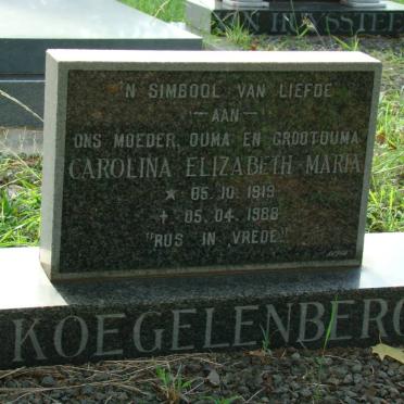 KOEGELENBERG Carolina Elizabeth Maria 1919-1988