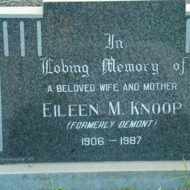 KNOOP Eileen M. nee DEMONT 1906-1987