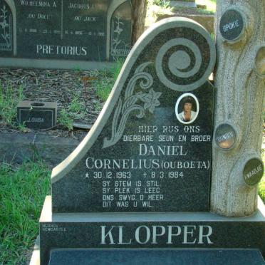 KLOPPER Daniël Cornelius 1963-1984