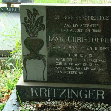KRITZINGER Izak Christoffel 1923-1980