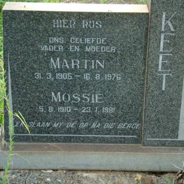 KEET Martin 1905-1976 &amp; Mossie 1910-1981