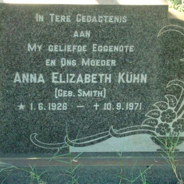 KÜHN Anna Elizabeth nee SMITH 1926-1971