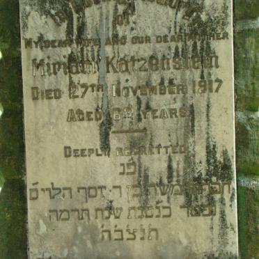 KATZENSTEIN Miriam -1917