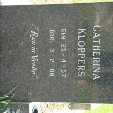 KLOPPERS Catherina 1957-1988