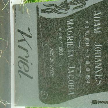 KRIEL Adam Johannes 1904-1984 &amp; Magrieta Jacoba 1909-