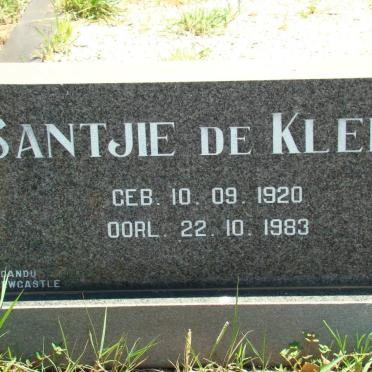 KLERK Santjie, de 1920-1983