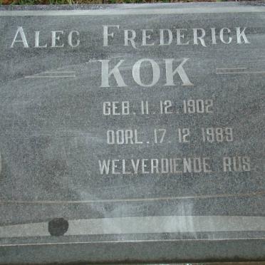 KOK Alec Frederick 1902-1989
