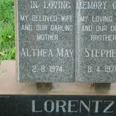 LORENTZ Stephen -1976 :: LORENTZ Althea May -1974