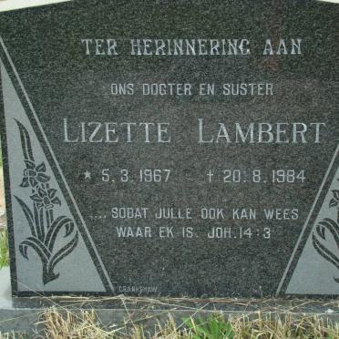 LAMBERT Lizette 1967-1984