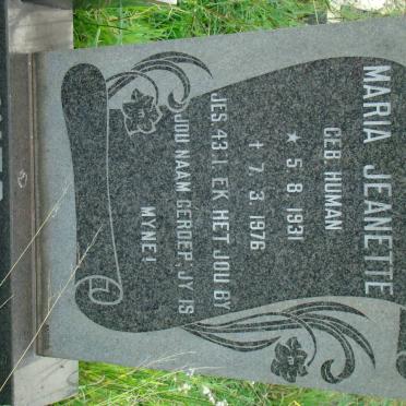 LUIES Maria Jeanette nee HUMAN 1931-1976