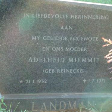 LANDMAN Adelheid Miemmie nee REINECKE 1932-1971