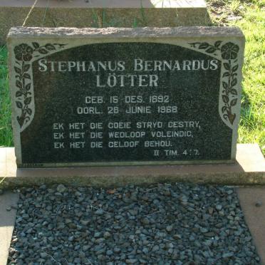 LÖTTER Stephanus Bernardus 1892-1968