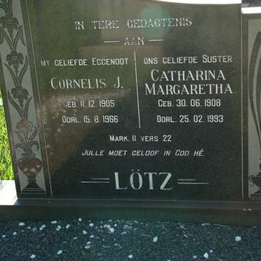 LÖTZ Cornelis J. 1905-1966 &amp; Catharina Margaretha 1908-1993