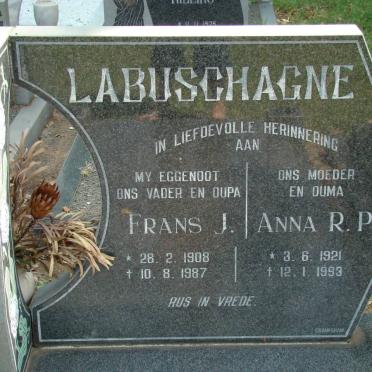 LABUSCHAGNE Frans J. 1908-1987 &amp; Anna R.P. 1921-1993