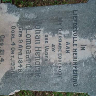 LOMBARD Johan Hendrik 1849-1930