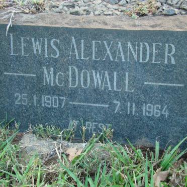 McDOWALL Lewis Alexander 1907-1964