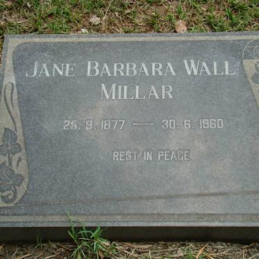 MILLAR Jane Barbara Wall 1877-1960