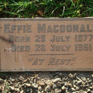 MACDONALD Effie 1877-1961