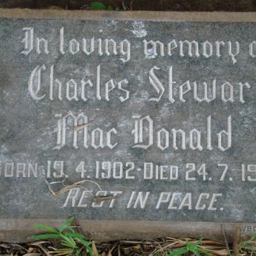 MAC DONALD Charles Stewart 1902-1962
