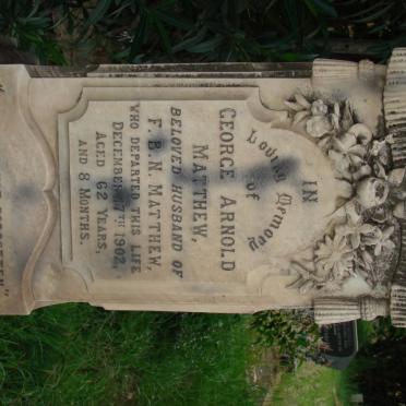 MATTHEW George Arnold -1902