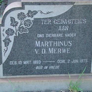 MERWE Marthinus, van der 1883-1975