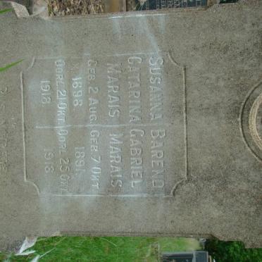 MARAIS Barend Gabriel 1891-1918 &amp; Susanna Catarina 1898-1918