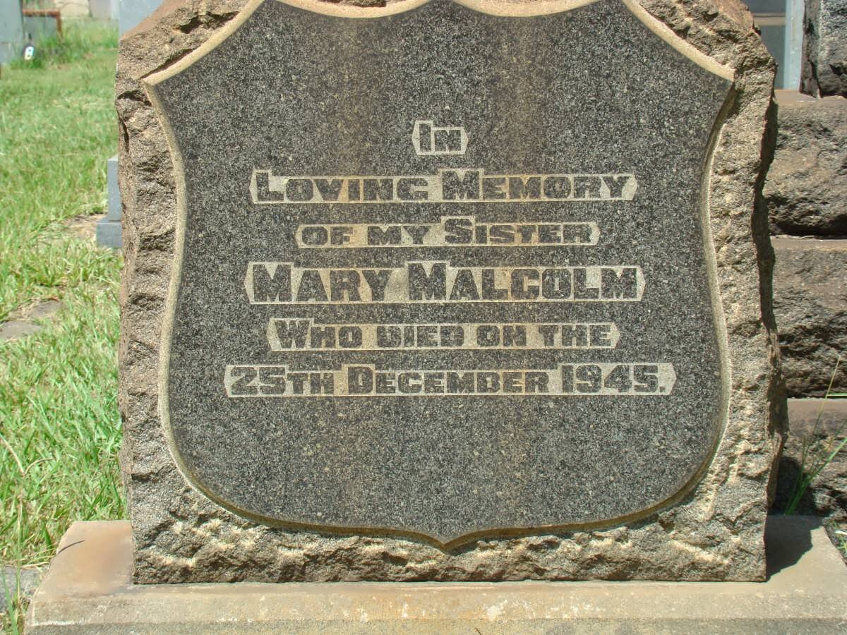 MALCOLM Mary -1945