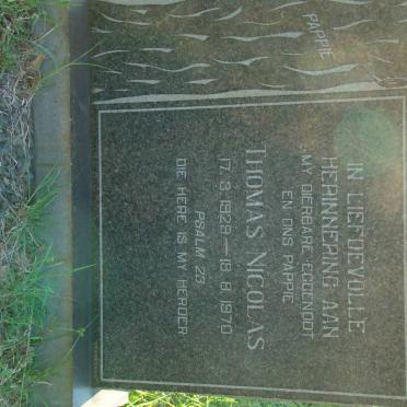 MATTHEE Thomas Nicolas 1928-1970