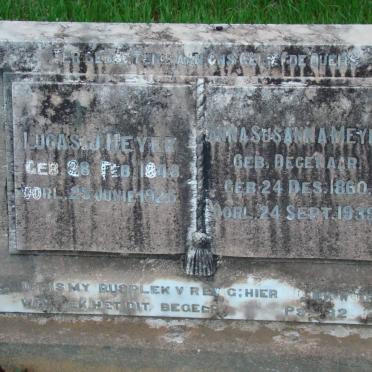 MEYER Lucas J. 1848-1926 &amp; Anna Susanna DEGENAAR 1860-1939