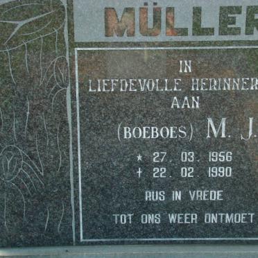 MÜLLER M.J. 1956-1990