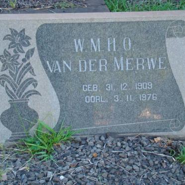 MERWE W.M.H.O., van der 1909-1976