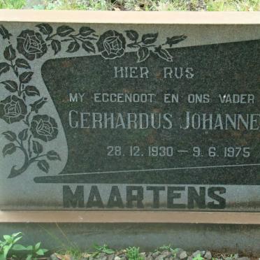 MAARTENS Gerhardus Johannes 1930-1975