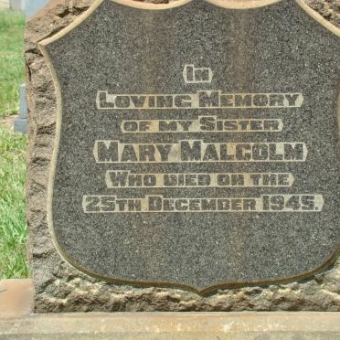 MALCOLM Mary -1945