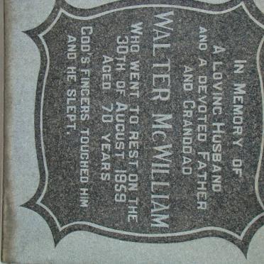 McWILLIAM Walter -1959